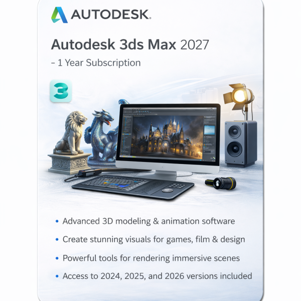 3DS Max 2027 - 1 Year Subscription | Digisoft ZA