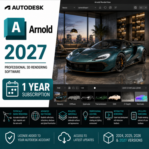 Autodesk Arnold 2027 – 1 Year Subscription | Digisoft ZA
