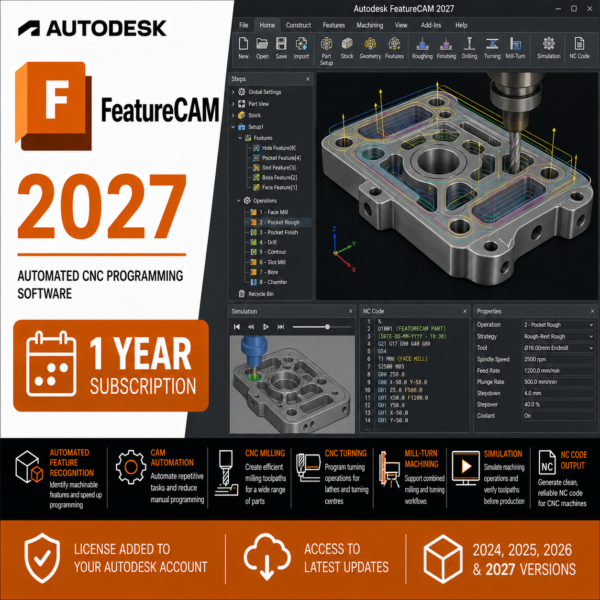 Autodesk FeatureCAM 2027